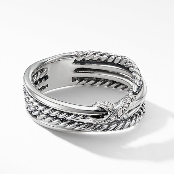 David Yurman X Collection Ring with Diamonds - Picture 4 of 8